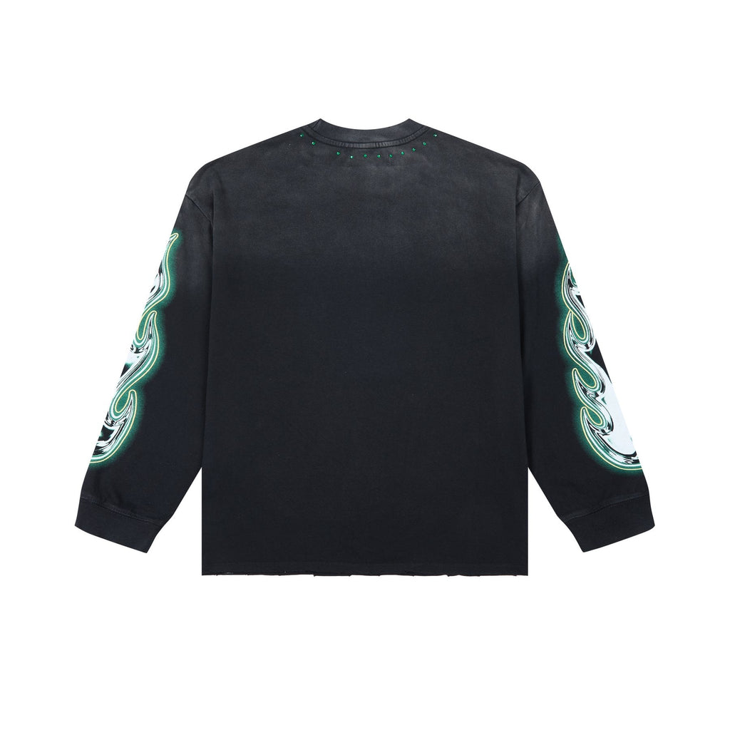 DUAA Pegasus Rhinestone Long-Sleeve T-Shirt