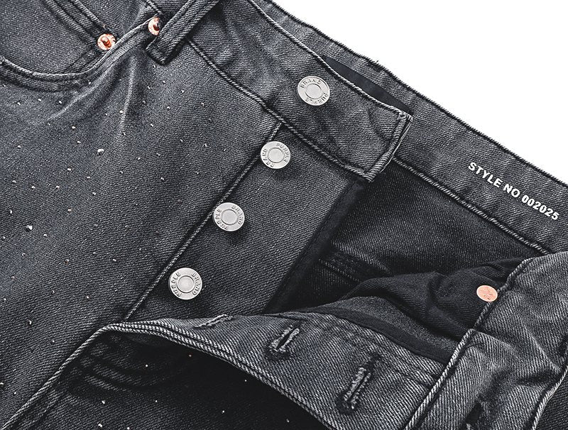 Purple Brand Gray Rhinestone Flared Jeans