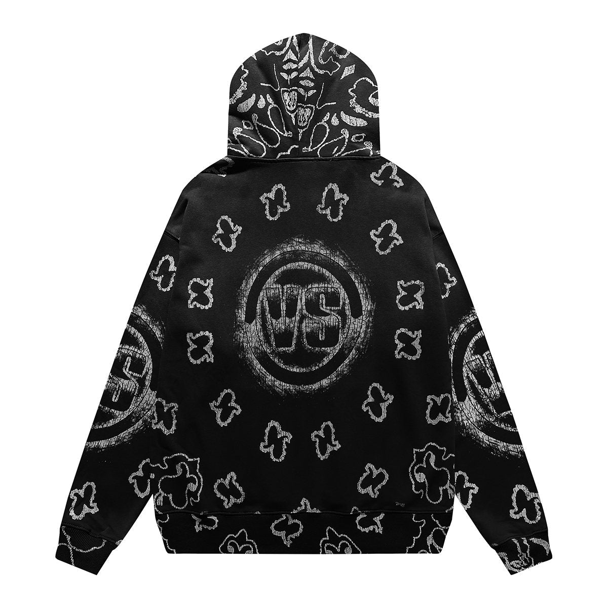 VALE USA Paisley Print Zip Hoodie