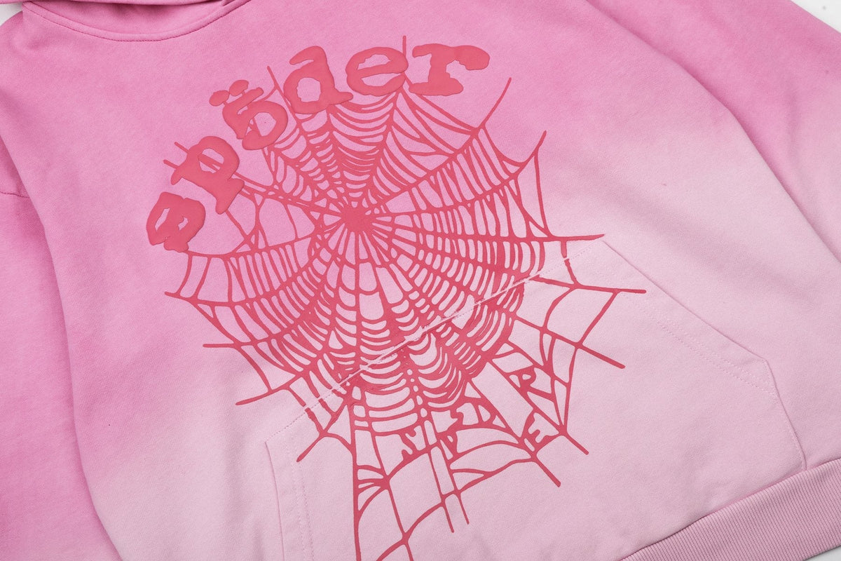 Sp5der Gradient Spider-Web Hoodie & Sweatpants Set