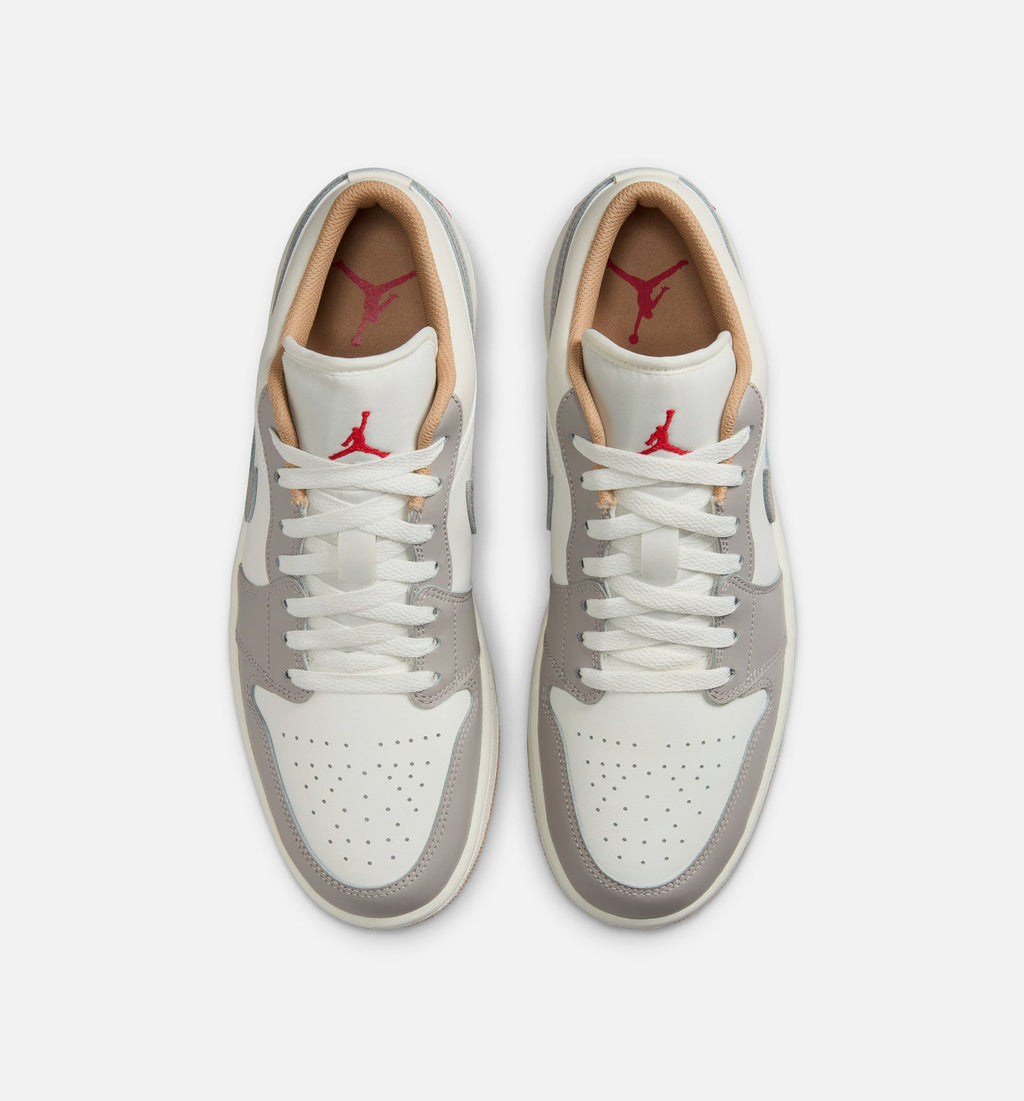 Air Jordan 1 Low | Men's Lifestyle Shoe | Sail/Fire Red/College Grey/Hemp