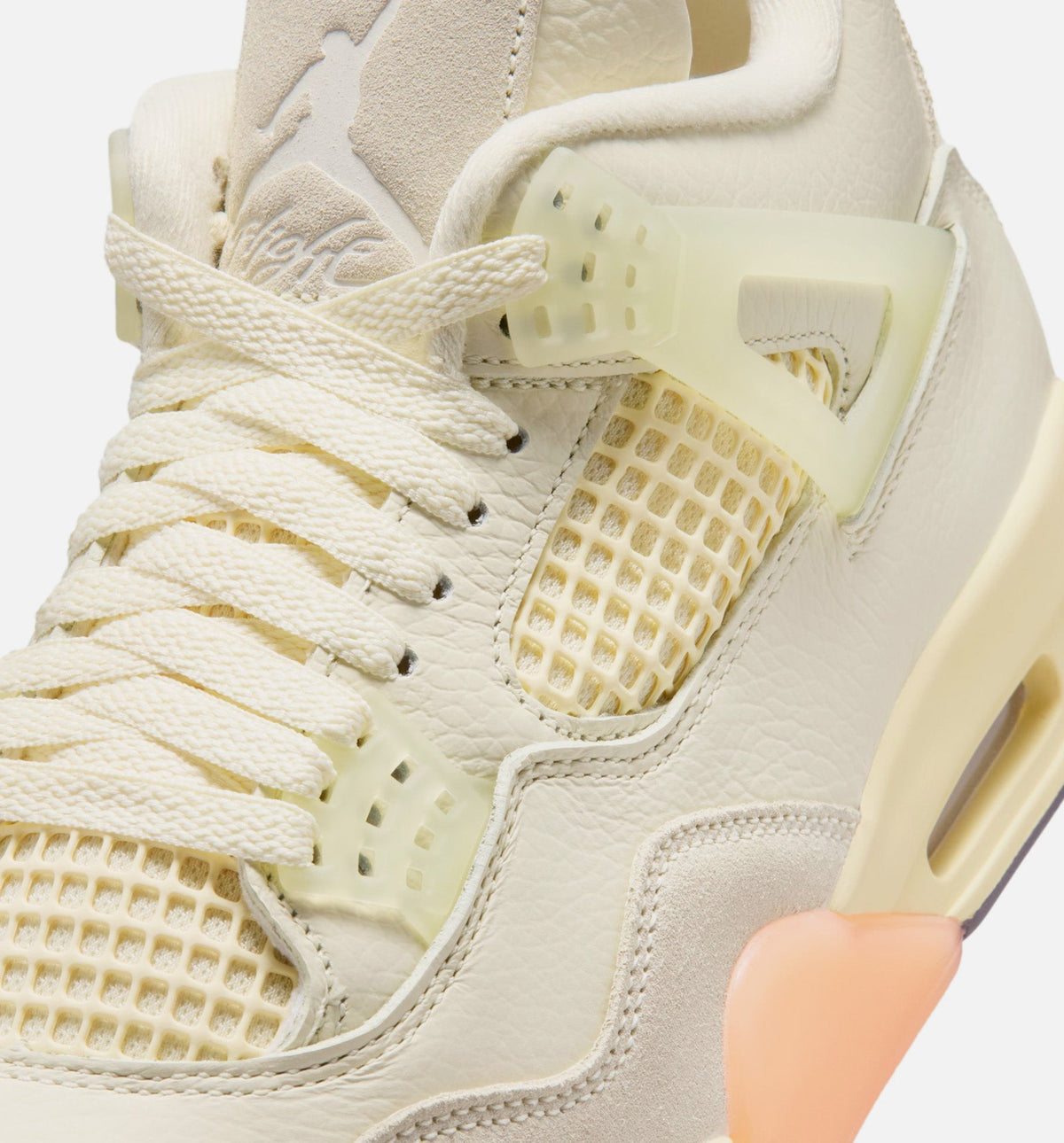 Air Jordan 4 Retro Womens Lifestyle Shoe - Coconut Milk/Metallic Gold/Muslin/Bright Mango/Sundial/Black