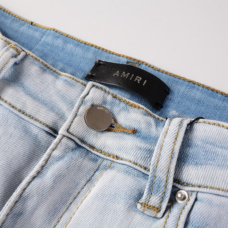 AMIRI Jeans #6630 – Slim Fit Distressed Denim