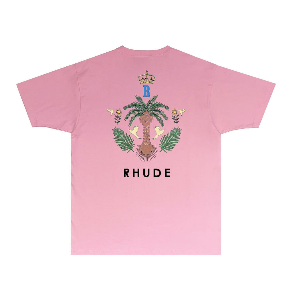 Rhude T-shirts Printed Trendy Pure Cotton