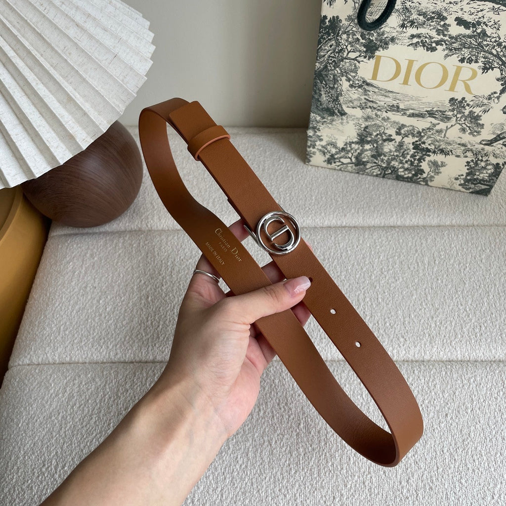 DIOR 25S BELT 25 MM IN BROWN CALFSKIN 572161