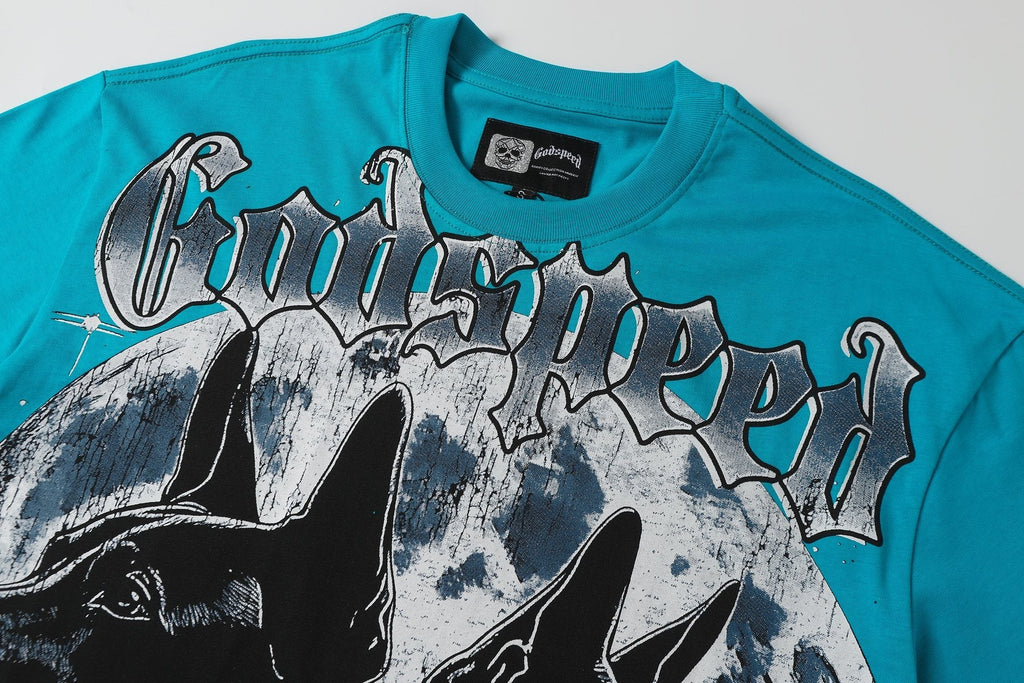 Godspeed Doberman Moon Graphic T-Shirt