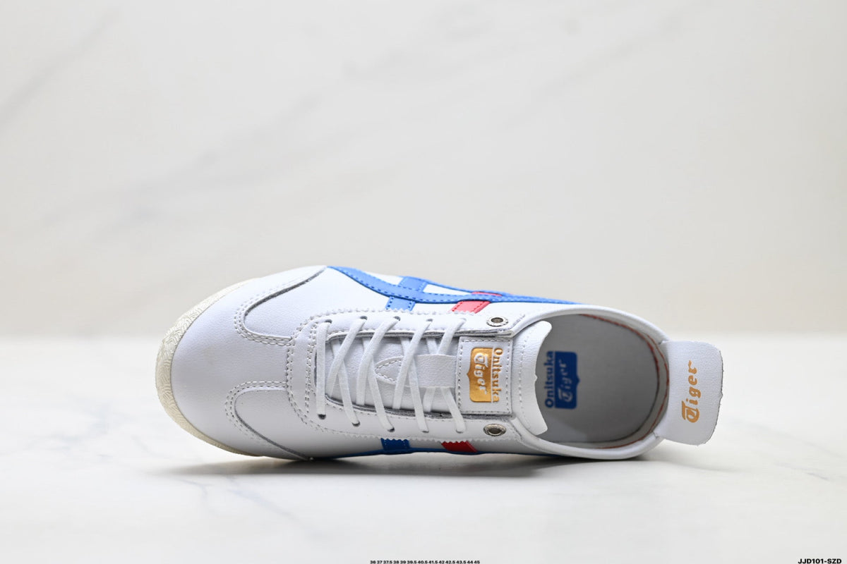 Onitsuka Tiger Retro Low Top White Blue Red Unisex Shoes Style 10