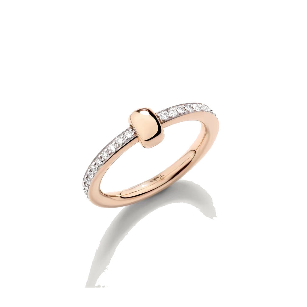 Pomellato Style Classic Cubic Zirconia 18K Gold-Plated Ring