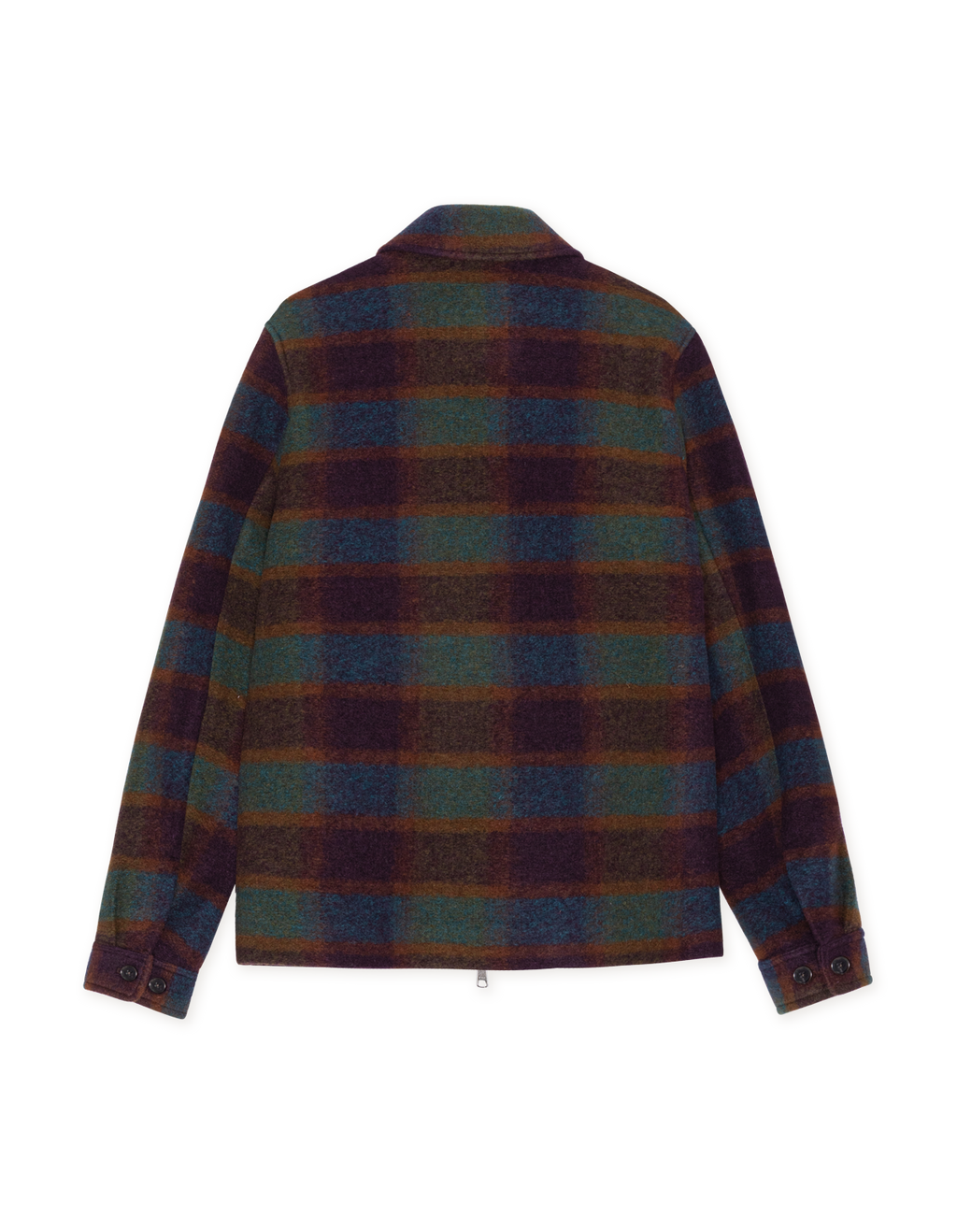 Les Deux Check Wool Zipper Coach Jacket