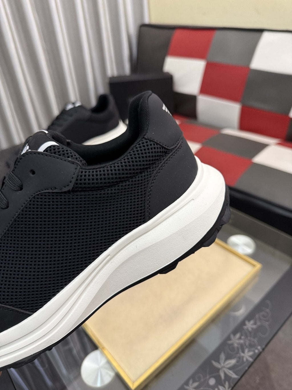 Emporio Armani Black Low-Top Sneakers