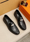 Hermès Black Hardware Slip-On Shoes