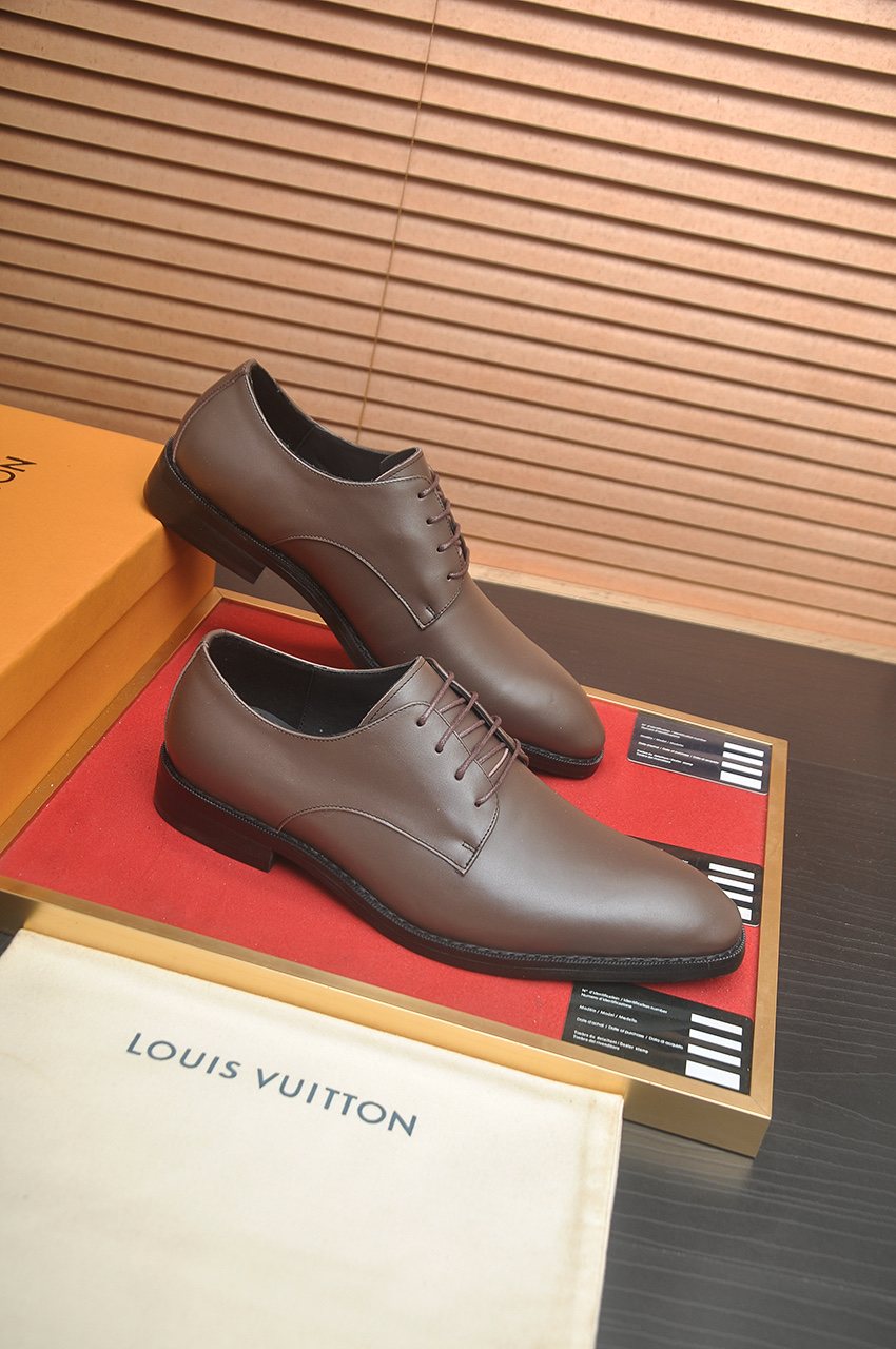 Louis Vuitton Brown Lace-Up Dress Shoes - Low-Profile Dress-Shoe Silhouette