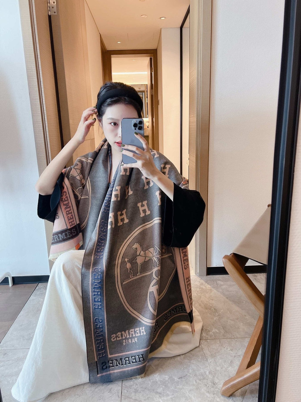Hermès Equestrian Motif Scarf