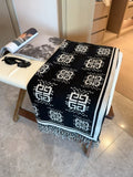 Givenchy Geometric Monogram Fringe Scarf