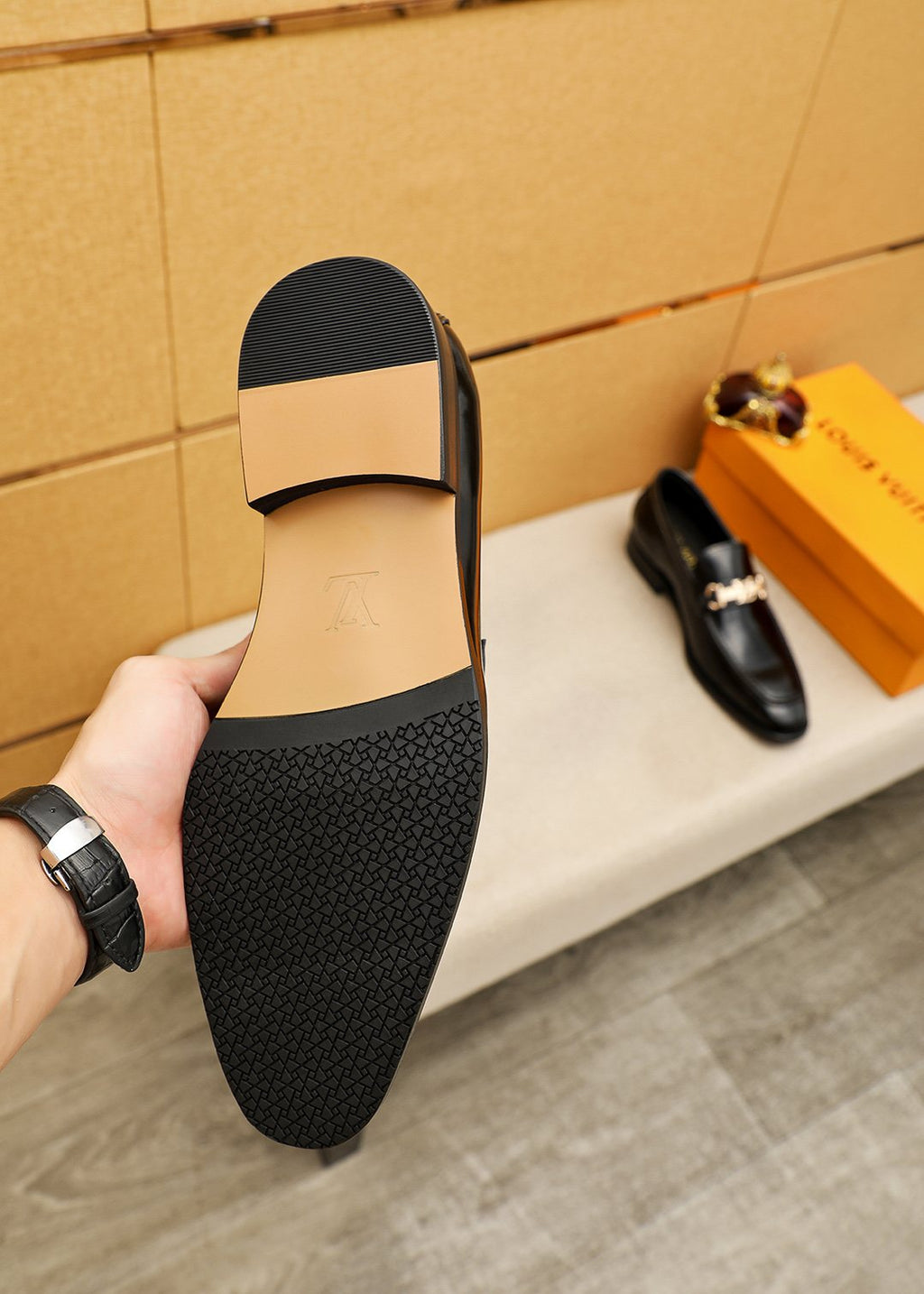 Louis Vuitton Black Buckle Loafers - Silver-Tone Hardware