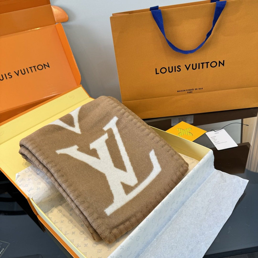 Louis Vuitton Tan & Cream Monogram Scarf