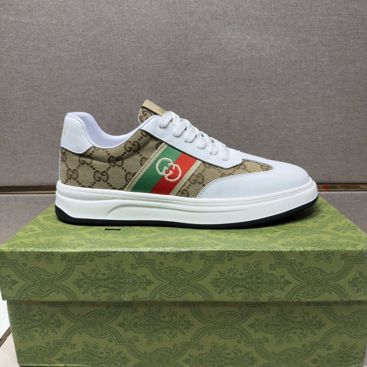 Gucci Men's Web Stripe Low-Top Sneakers