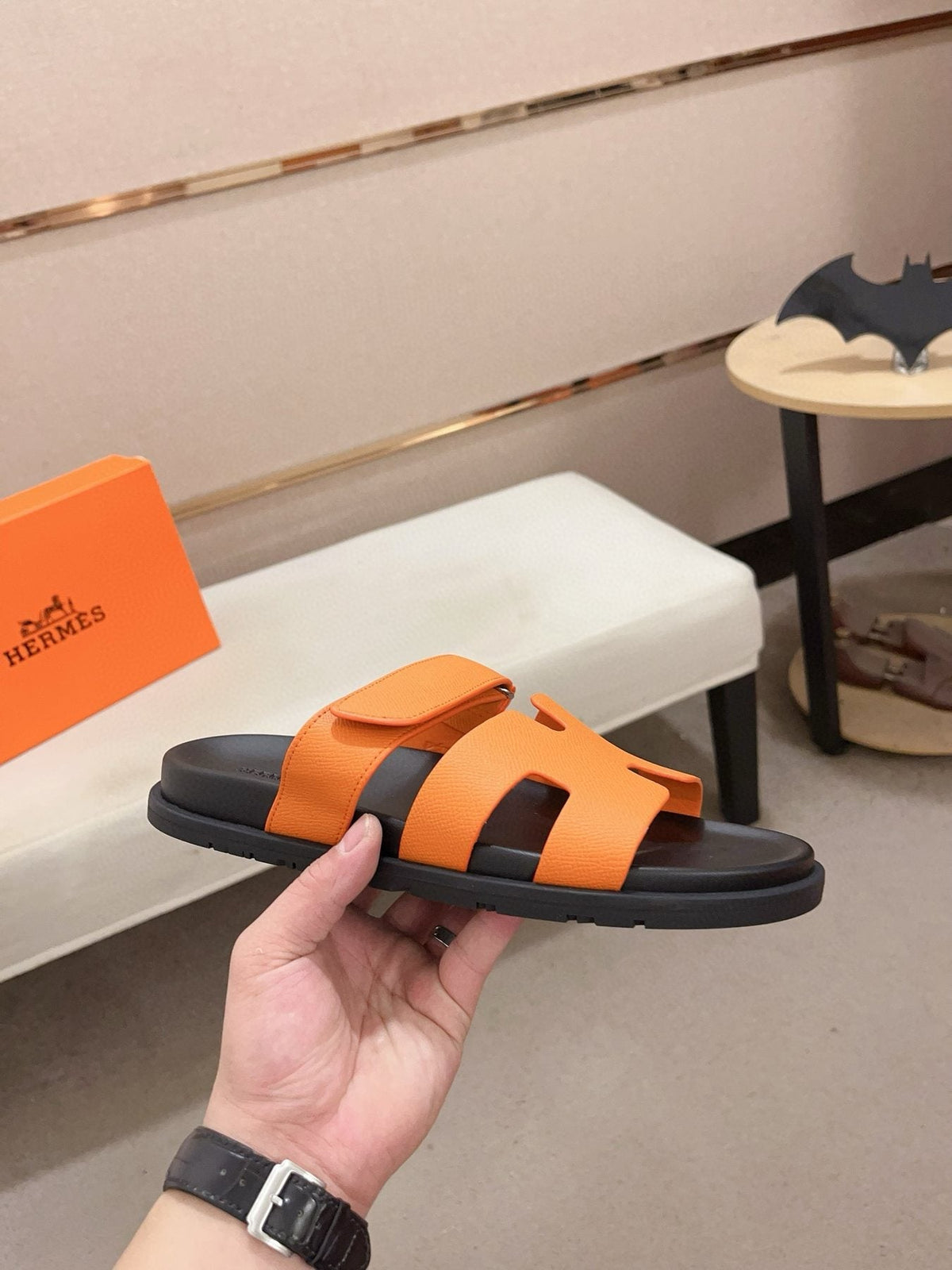 Hermès H-Cutout Slide Sandals