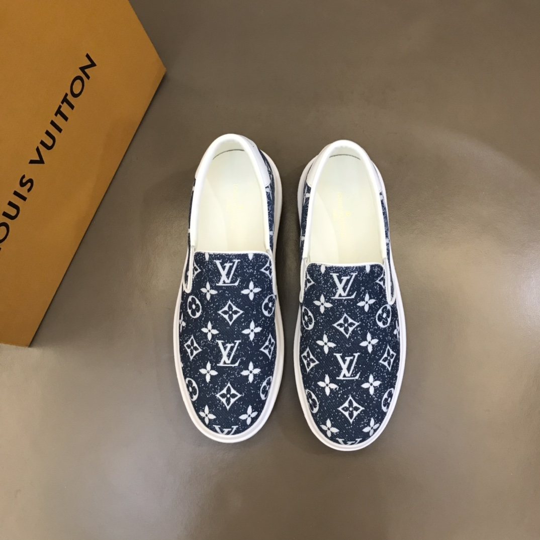 Louis Vuitton Men's Monogram Slip-On Sneakers - Elastic Side Gores