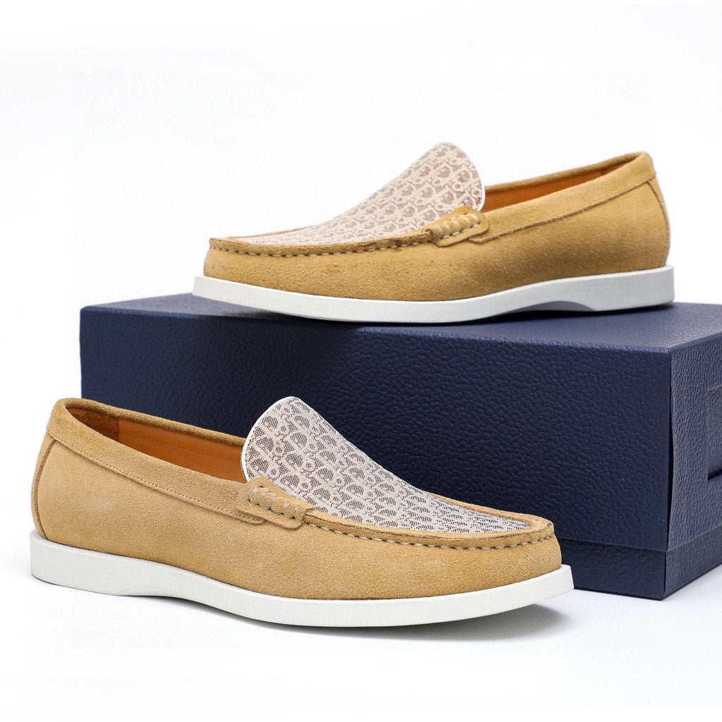 Dior Patterned Vamp Slip-On Shoes