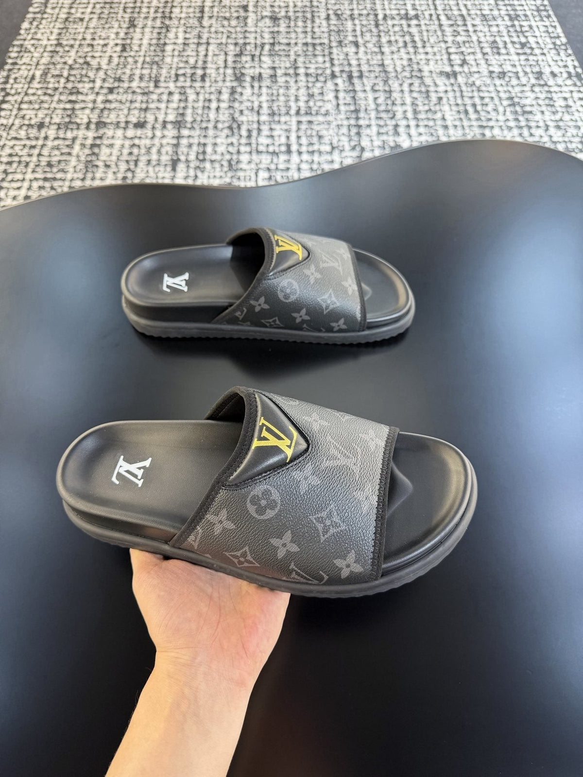 Louis Vuitton Monogram V Slide Sandals