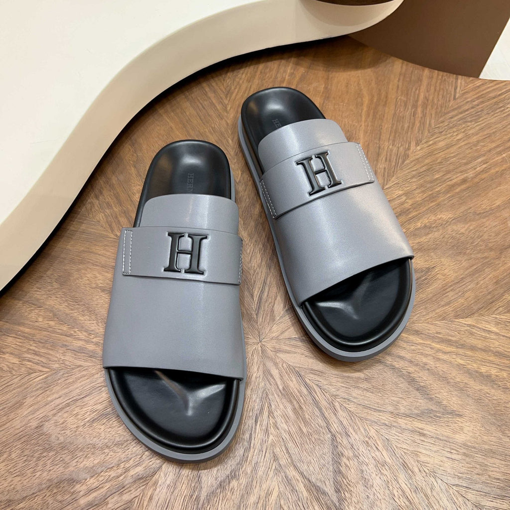 Hermès Men's H-Embellished Slide Sandals