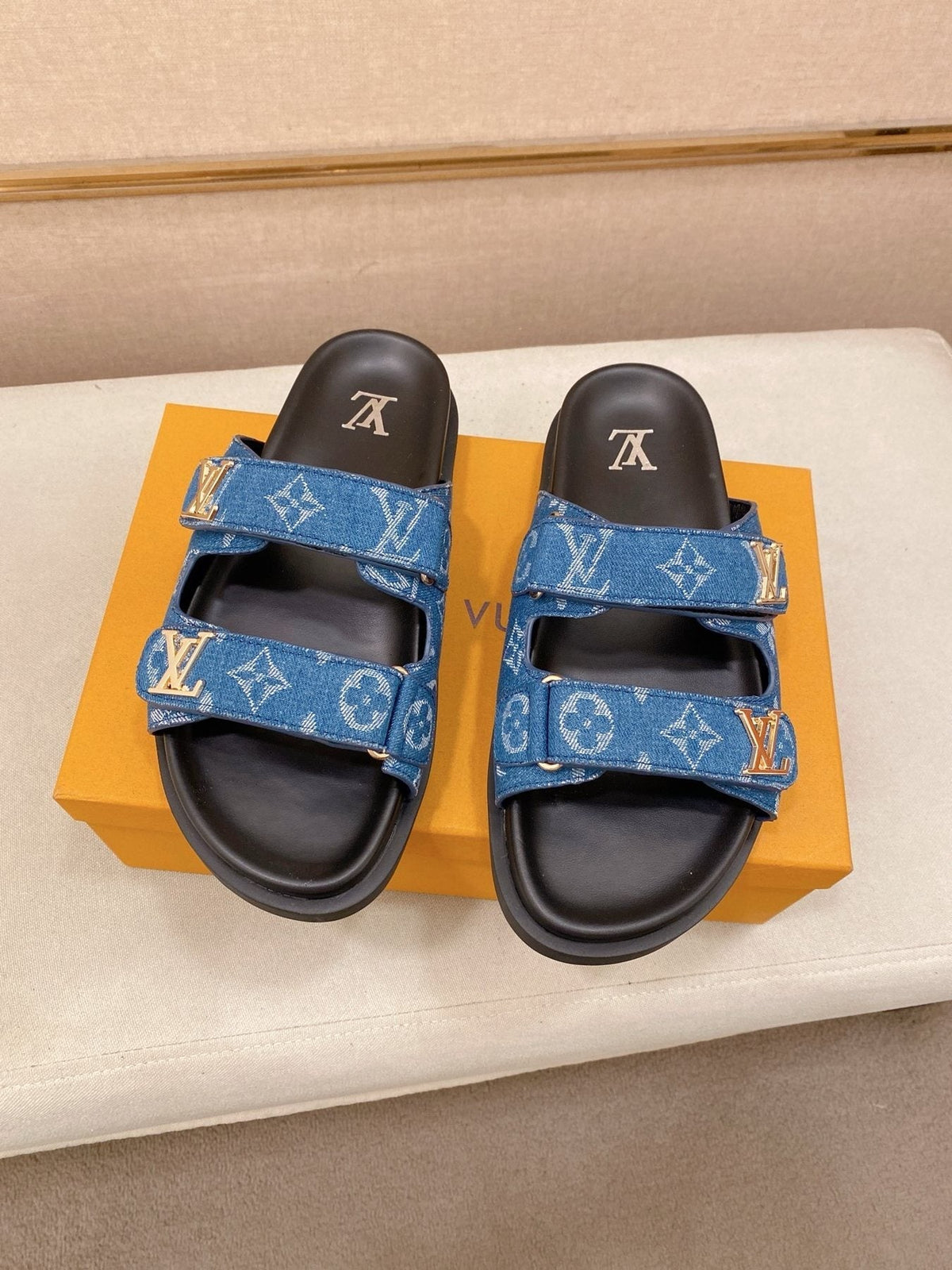 Louis Vuitton Men's Double-Strap Slide Sandals