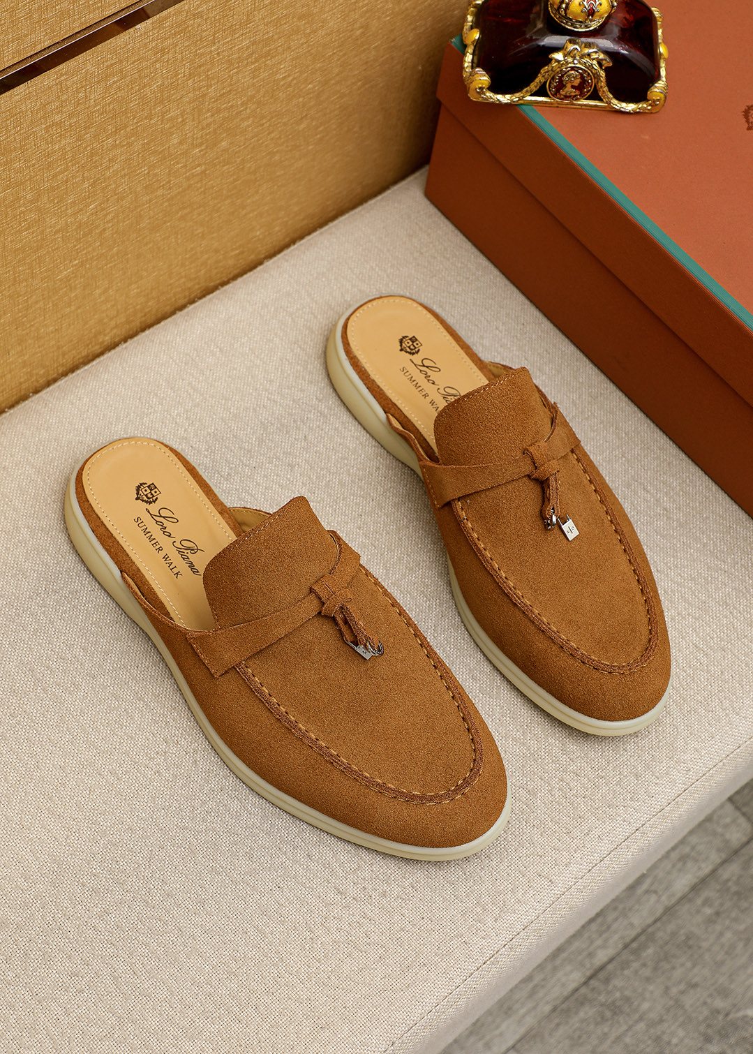 Loro Piana Tassel Backless Loafers
