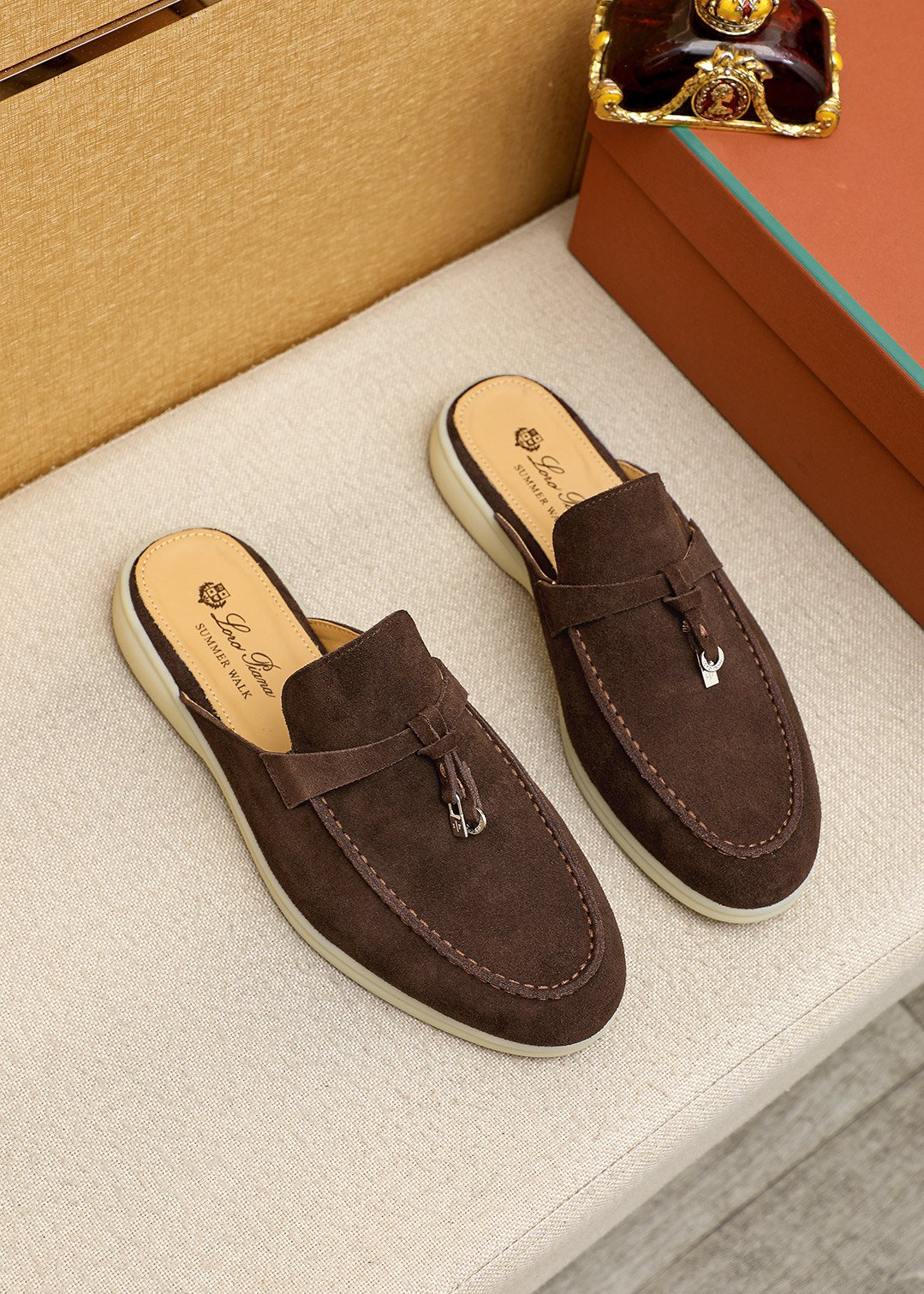 Loro Piana Tassel Backless Loafers