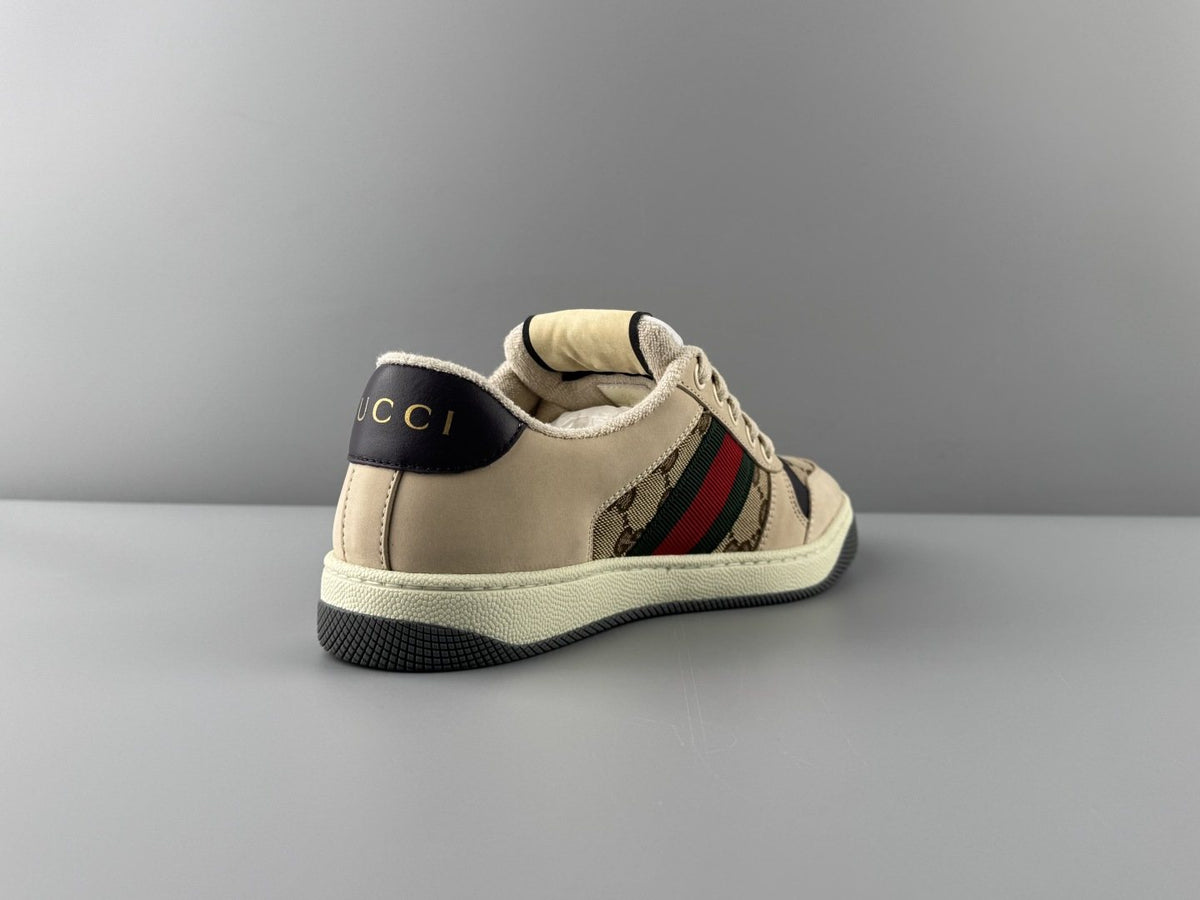 Gucci Beige Web Stripe Sneakers