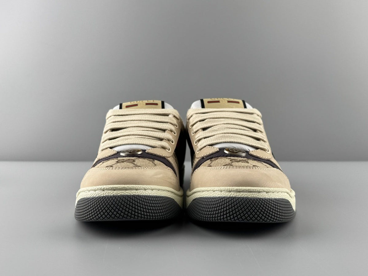 Gucci Beige Web Stripe Sneakers