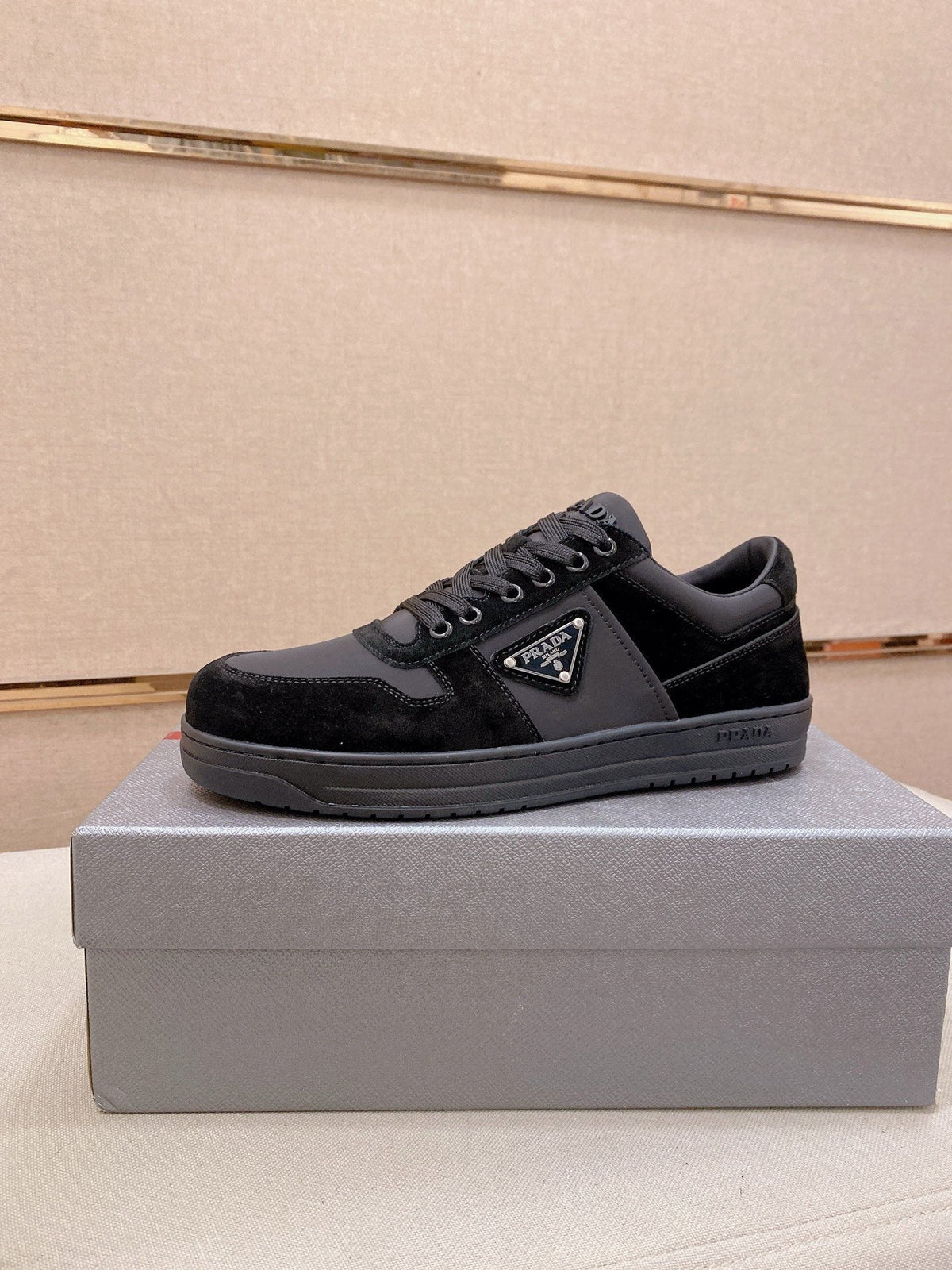 Prada Men's Panel Low-Top Sneakers - Leather Lining