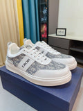 Dior Men's Patterned Low-Top Sneakers - Gray Patterned Upper Panels