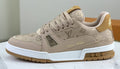 Louis Vuitton Beige, White & Gold Low-Top Sneakers