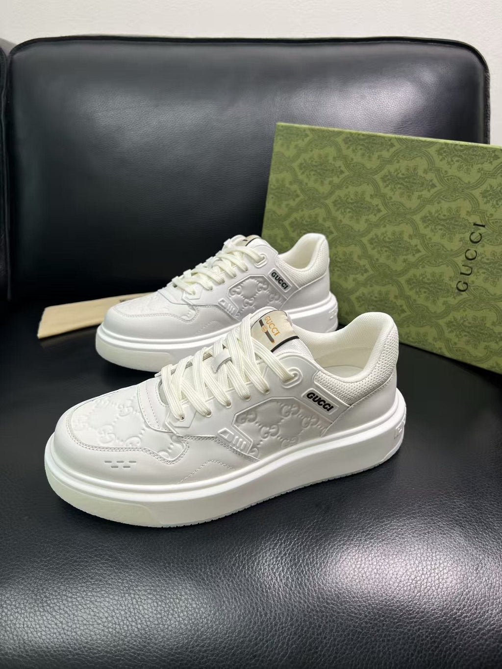 Gucci Embossed Low-Top Sneakers