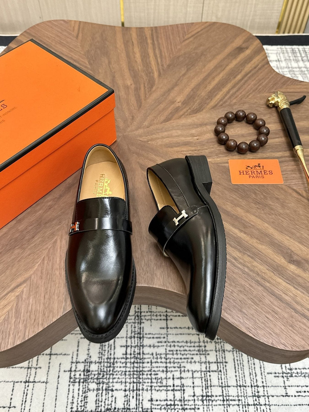 Hermès Metal H-Hardware Loafers