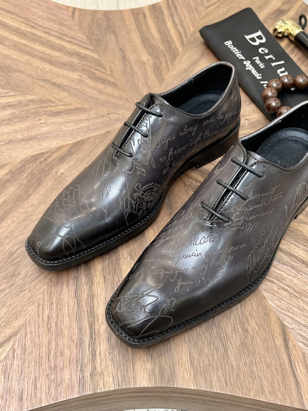 Berluti Burnished Lace-Up Dress Shoes
