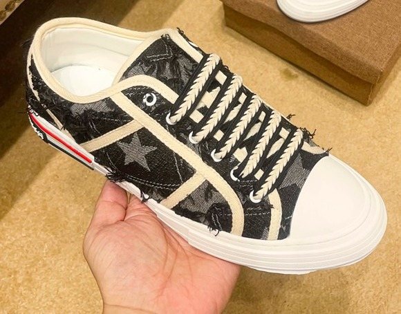 Louis Vuitton Star-Pattern High-Top Sneakers
