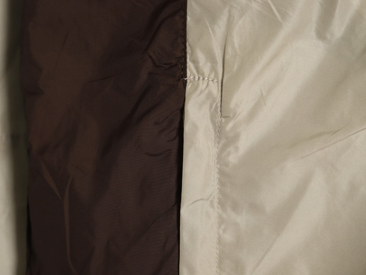 Prada Logo-Detail Colorblock Zip Jacket - Beige and Brown